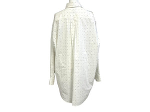 MM6 Maison Margiela MM6 メゾン マルジェラ 長袖シャツ S52DT0014 サイズ40 プリント コットン ポプリン ホワイト 美品 中古 4b004527