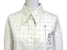 Load image into Gallery viewer, MM6 Maison Margiela MM6 メゾン マルジェラ 長袖シャツ S52DT0014 サイズ40 プリント コットン ポプリン ホワイト 美品 中古 4b004527
