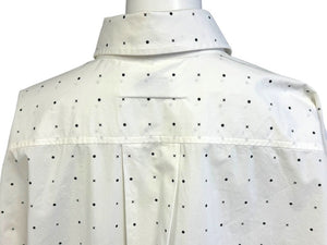 MM6 Maison Margiela MM6 メゾン マルジェラ 長袖シャツ S52DT0014 サイズ40 プリント コットン ポプリン ホワイト 美品 中古 4b004527