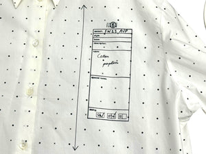MM6 Maison Margiela MM6 メゾン マルジェラ 長袖シャツ S52DT0014 サイズ40 プリント コットン ポプリン ホワイト 美品 中古 4b004527