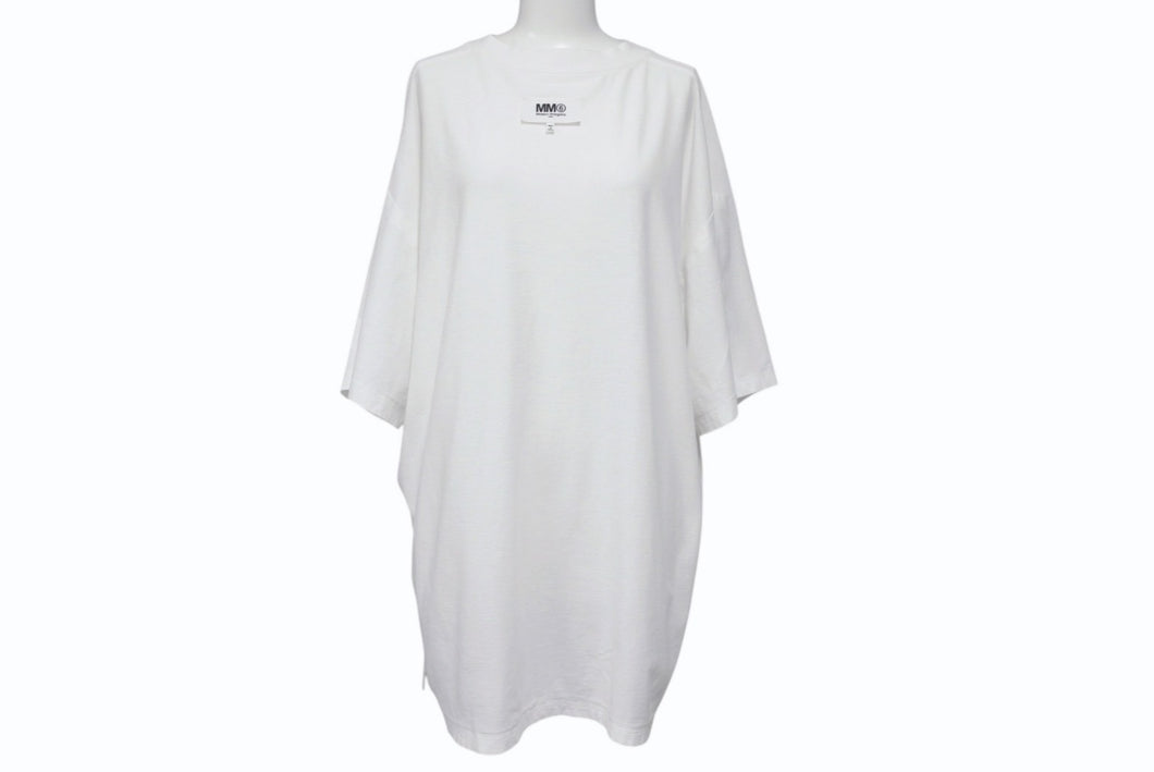 MM6 エムエムシックス ロゴラベル 半袖Ｔシャツ S52GC0236 S23962 ホワイト コットン サイズM 美品 中古 4b004530