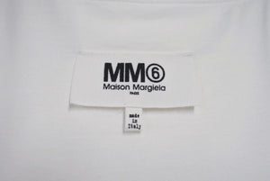 MM6 エムエムシックス ロゴラベル 半袖Ｔシャツ S52GC0236 S23962 ホワイト コットン サイズM 美品 中古 4b004530