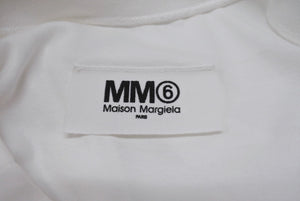 MM6 エムエムシックス ロゴラベル 半袖Ｔシャツ S52GC0236 S23962 ホワイト コットン サイズM 美品 中古 4b004530