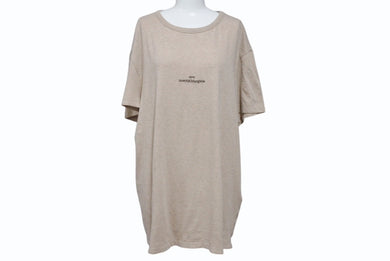 Maison Margiela メゾンマルジェラ 半袖Tシャツ リバースロゴ トップス S23984 コットン ベージュ サイズ50 美品 中古 4b004532