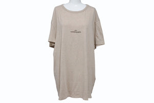 Maison Margiela メゾンマルジェラ 半袖Tシャツ リバースロゴ トップス S23984 コットン ベージュ サイズ50 美品 中古 4b004532
