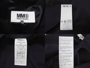 MaisonMagiela メゾンマルジェラ MM6 ベスト ジャケット S47848 ポリエステル ウール ポリウレタン ネイビー サイズ40 美品 中古 4b004535