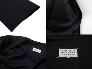 MAISON MARGIELA メゾンマルジェラ スーツジャケット テーラード イタリア製 ネイビー サイズ46 美品 中古 4b004538