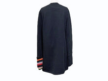 Load image into Gallery viewer, 極美品 RAFSIMONS ラフシモンズ Long Sweatshirts With Patches And Striped Ribbing スウェットシャツ 14AW ブラック サイズS 中古 4b004545