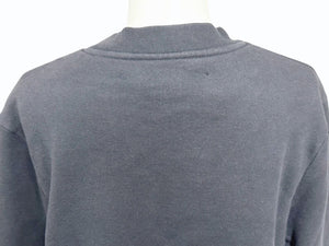 極美品 RAFSIMONS ラフシモンズ Long Sweatshirts With Patches And Striped Ribbing スウェットシャツ 14AW ブラック サイズS 中古 4b004545