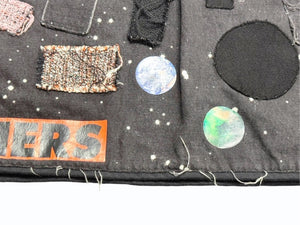 極美品 RAFSIMONS ラフシモンズ Long Sweatshirts With Patches And Striped Ribbing スウェットシャツ 14AW ブラック サイズS 中古 4b004545