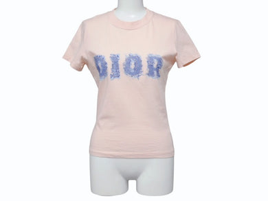 Christian Dior クリスチャンディオール ロゴプリント半袖Ｔシャツ 3P16155024 コットンピンク サイズ36 美品 中古 4b004549 