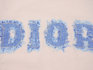 Christian Dior クリスチャンディオール ロゴプリント半袖Ｔシャツ 3P16155024 コットンピンク サイズ36 美品 中古 4b004549 