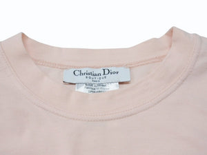 Christian Dior クリスチャンディオール ロゴプリント半袖Ｔシャツ 3P16155024 コットンピンク サイズ36 美品 中古 4b004549 