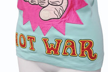 Load image into Gallery viewer, Christian Dior クリスチャンディオール NOT WAR タンクトップ ノースリーブ 5E16155080 サイズ38 ブルー 刺繍 美品 中古 4b004550