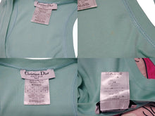 Load image into Gallery viewer, Christian Dior クリスチャンディオール NOT WAR タンクトップ ノースリーブ 5E16155080 サイズ38 ブルー 刺繍 美品 中古 4b004550