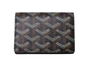 極美品 GOYARD ゴヤール マルゼルブ カードケース ブラウン ブラック PVC レザー MALESHPMLTY01CL01X 中古 4b004560