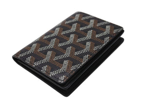 極美品 GOYARD ゴヤール マルゼルブ カードケース ブラウン ブラック PVC レザー MALESHPMLTY01CL01X 中古 4b004560