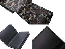 Load image into Gallery viewer, 極美品 GOYARD ゴヤール マルゼルブ カードケース ブラウン ブラック PVC レザー MALESHPMLTY01CL01X 中古 4b004560