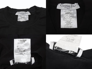 Christian Dior クリスチャンディオール J'adore Dior Logo タンクトップ ガリアーノ期 3E16155302 コットン ブラック サイズ38 美品 中古 4b004561