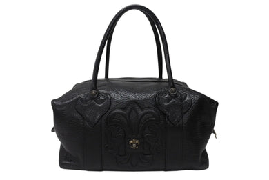極美品 CHROME HEARTS クロムハーツ モニカ ハンドバッグ BSフレア ブラック シルバー金具 中古 4b004563