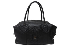 極美品 CHROME HEARTS クロムハーツ モニカ ハンドバッグ BSフレア ブラック シルバー金具 中古 4b004563