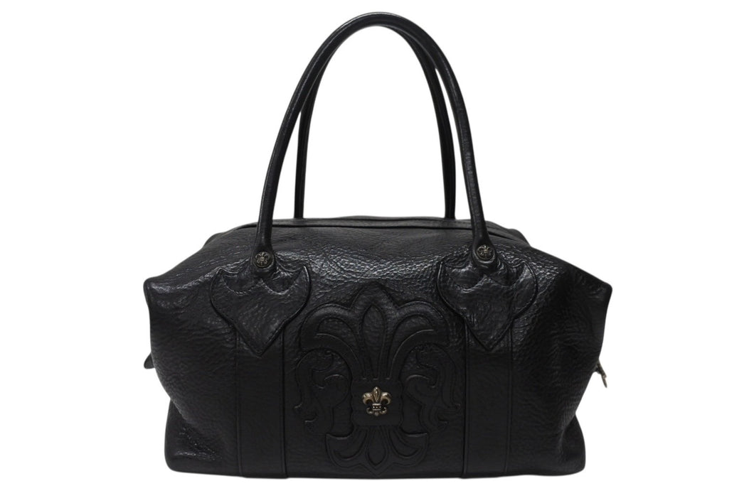 極美品 CHROME HEARTS クロムハーツ モニカ ハンドバッグ BSフレア ブラック シルバー金具 中古 4b004563