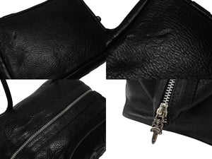 極美品 CHROME HEARTS クロムハーツ モニカ ハンドバッグ BSフレア ブラック シルバー金具 中古 4b004563