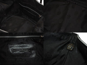 極美品 CHROME HEARTS クロムハーツ モニカ ハンドバッグ BSフレア ブラック シルバー金具 中古 4b004563