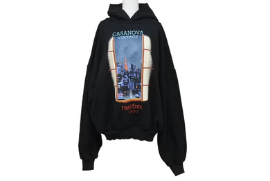 新品同様品 HOUSEOFERROS ハウスオブエラー CASNAOVA VINTAGE カサノヴァヴィンテージ コラボ TOKYO パーカー ブラック サイズM 中古 4b004565
