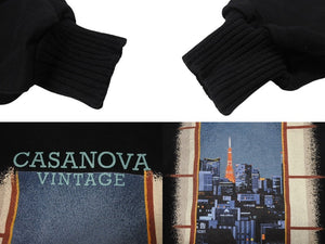 新品同様品 HOUSEOFERROS ハウスオブエラー CASNAOVA VINTAGE カサノヴァヴィンテージ コラボ TOKYO パーカー ブラック サイズM 中古 4b004566