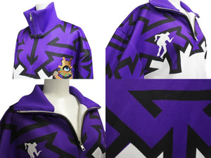 HOUSE OF ERRORS ハウスオブエラーズ ジャージ ワッペン ポリエステル スパンデックス パープル ブラック ホワイト サイズXS 美品 中古 4b004568