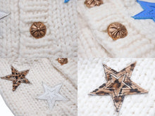 Load image into Gallery viewer, 新品未使用 CHROME HEARTS クロムハーツ STAR PATCHES CASHMERE BALACLAVA スターパッチ ブロンズクロスボールボタン カシミヤ バラクラバ ホワイト 中古 4b004571