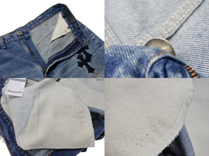 新品未使用 CHROME HEARTS クロムハーツ × Levi's リーバイス セメタリークロスパッチ デニムミニスカート サイズ29 9パッチ 中古 4b004572