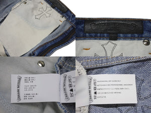 新品未使用 CHROME HEARTS クロムハーツ × Levi's リーバイス セメタリークロスパッチ デニムミニスカート サイズ29 9パッチ 中古 4b004572