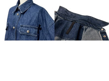 Load image into Gallery viewer, 新品未使用 CHROME HEARTS クロムハーツ デニムシャツ ジャケット 2025新作 クロスパッチ クロスボール インディゴ サイズS 中古 4b004573