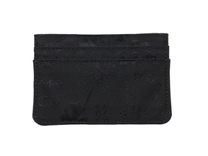 新品未使用 CHROME HEARTS クロムハーツ DOUBLE SIDE ダブルサイド カードケース ナイロン シルバー925 ブラック 総柄 中古 4b004574
