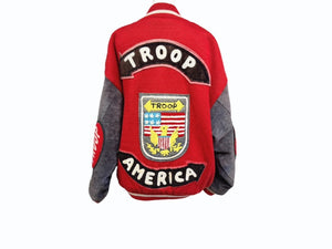 TROOP トゥループ スタジャン VINTAGE ヴィンテージ ワッペン LL COOL J 激レア レッド サイズL 美品 中古 4b004575