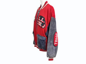 TROOP トゥループ スタジャン VINTAGE ヴィンテージ ワッペン LL COOL J 激レア レッド サイズL 美品 中古 4b004575