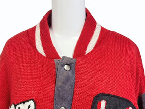 TROOP トゥループ スタジャン VINTAGE ヴィンテージ ワッペン LL COOL J 激レア レッド サイズL 美品 中古 4b004575