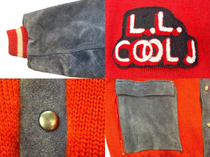 TROOP トゥループ スタジャン VINTAGE ヴィンテージ ワッペン LL COOL J 激レア レッド サイズL 美品 中古 4b004575