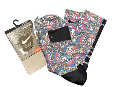 NIKE DIPSET ディプロマッツ ナイキ 靴下 ハイソックス マルチカラー ブラック サイズUS 8-12 美品 中古 4b004579