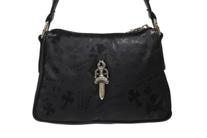 新品未使用 CHROME HEARTS クロムハーツ チキンナゲット スモール ワンショルダーバッグ ダガー CHクロス シルバー925 総柄 中古 4b004580