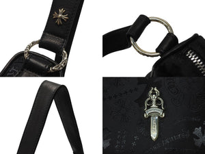 新品未使用 CHROME HEARTS クロムハーツ チキンナゲット スモール ワンショルダーバッグ ダガー CHクロス シルバー925 総柄 中古 4b004580