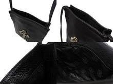 Load image into Gallery viewer, CHROME HEARTS クロムハーツ SQ PKT FILIGREE CRS スクエアポケット フィリグリークロス ショルダーバッグ ブラック 美品 中古 4b004583