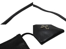 Load image into Gallery viewer, CHROME HEARTS クロムハーツ SQ PKT FILIGREE CRS スクエアポケット フィリグリークロス ショルダーバッグ ブラック 美品 中古 4b004583