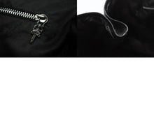 Load image into Gallery viewer, CHROME HEARTS クロムハーツ TOTE W SNP BS FLUER スナップ トートバッグ BSフレアパッチ レザー シルバー925 ブラック 美品 中古 4b004584