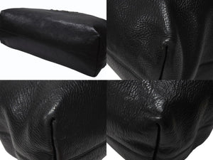CHROME HEARTS クロムハーツ TOTE W SNP BS FLUER スナップ トートバッグ BSフレアパッチ レザー シルバー925 ブラック 美品 中古 4b004584