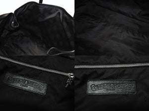 CHROME HEARTS クロムハーツ TOTE W SNP BS FLUER スナップ トートバッグ BSフレアパッチ レザー シルバー925 ブラック 美品 中古 4b004584