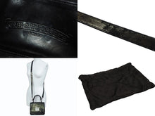 Load image into Gallery viewer, 極美品 CHROME HEARTS クロムハーツ GROW UP グロウアップ 2WAYバッグ スモールCHクロス シルバー925 ハラコ ブラック 中古 4b004585