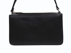 極美品 CHROME HEARTS クロムハーツ The Night ザ ナイト ハンドバッグ セメタリークロスパッチ ダガージップ ブラック 中古 4b004589